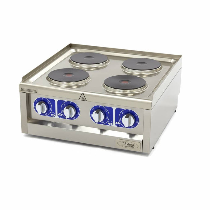 Cuisinière professionnelle - 4 brûleurs - Double unité 7000 W Maxima - Réchaud électrique professionnel CHR - matériel cuisine pro - Cuistéo