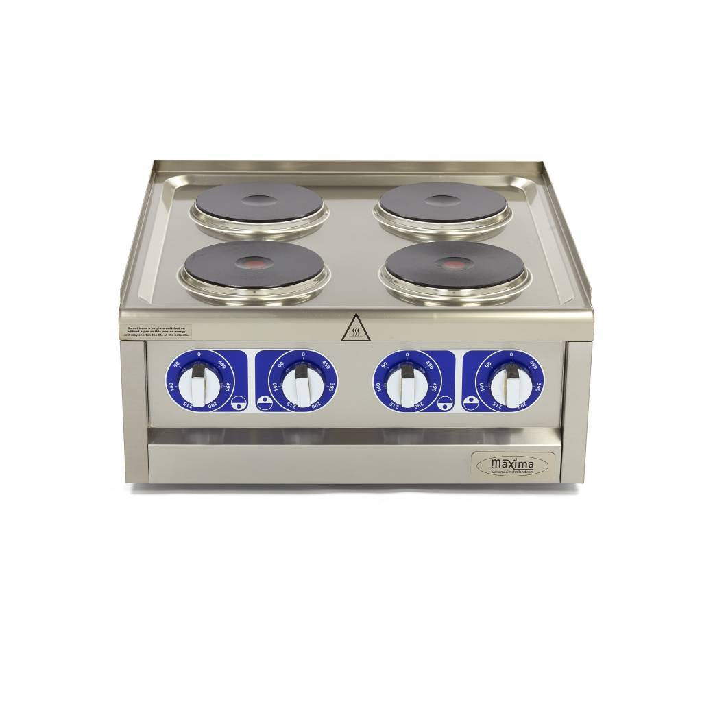 Cuisinière professionnelle - 4 brûleurs - Double unité 7000 W Maxima - vue 3 - Réchaud électrique pro CHR - Cuistéo