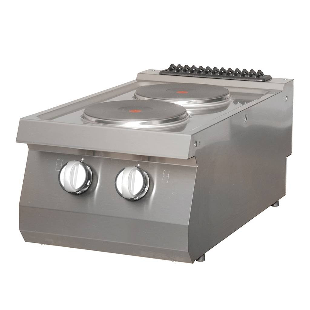 Cuisinière 2 brûleurs - Unité individuelle - Électrique 565x400x120 mm 5200 W Maxima - Réchaud électrique professionnel CHR - matériel cuisine pro - Cuistéo