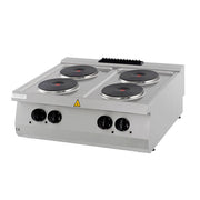Cuisinière 4 brûleurs - Double unité - Électrique 600x400x800 mm 10400 W Maxima - Réchaud électrique professionnel CHR - matériel cuisine pro - Cuistéo