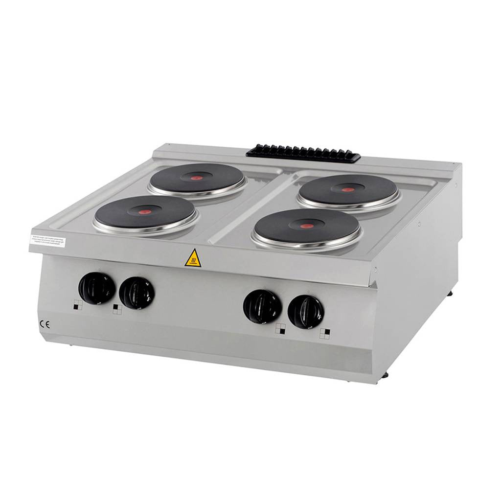 Cuisinière 4 brûleurs - Double unité - Électrique 600x400x800 mm 10400 W Maxima - Réchaud électrique professionnel CHR - matériel cuisine pro - Cuistéo