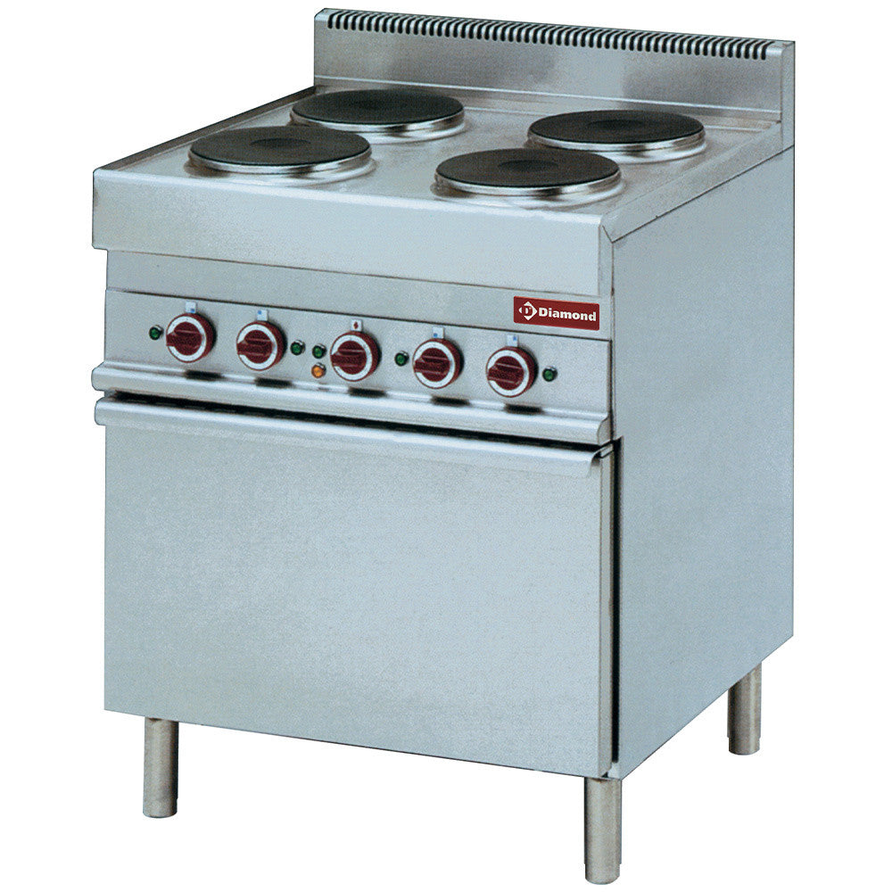 Fourneau 4 plaques électrique / four convection GN1/1 - Diamond