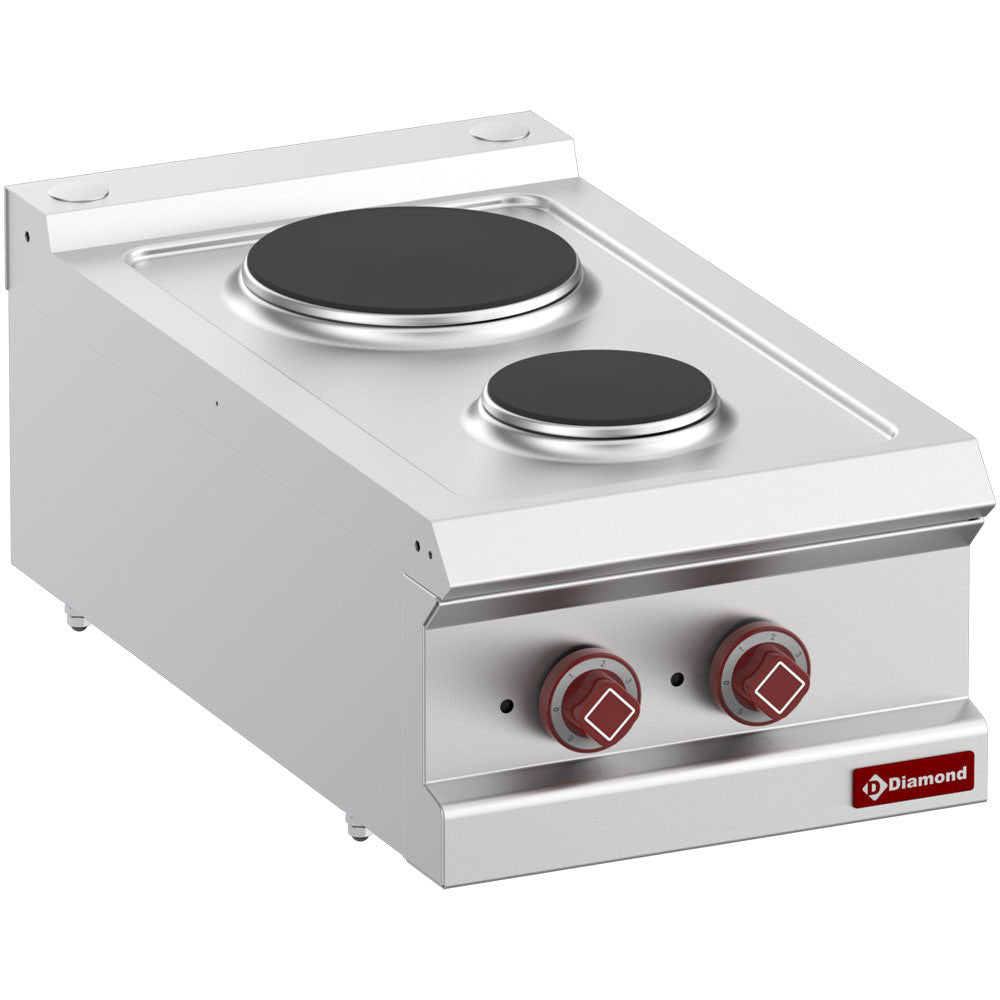 Cuisinière électrique 2 plaques - Ø diffèrent - Diamond