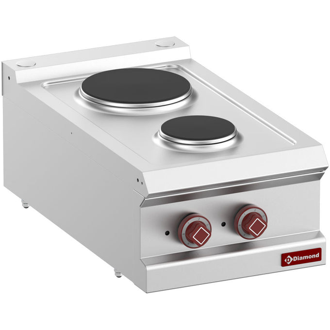 Cuisinière électrique 2 plaques - Ø diffèrent - Diamond