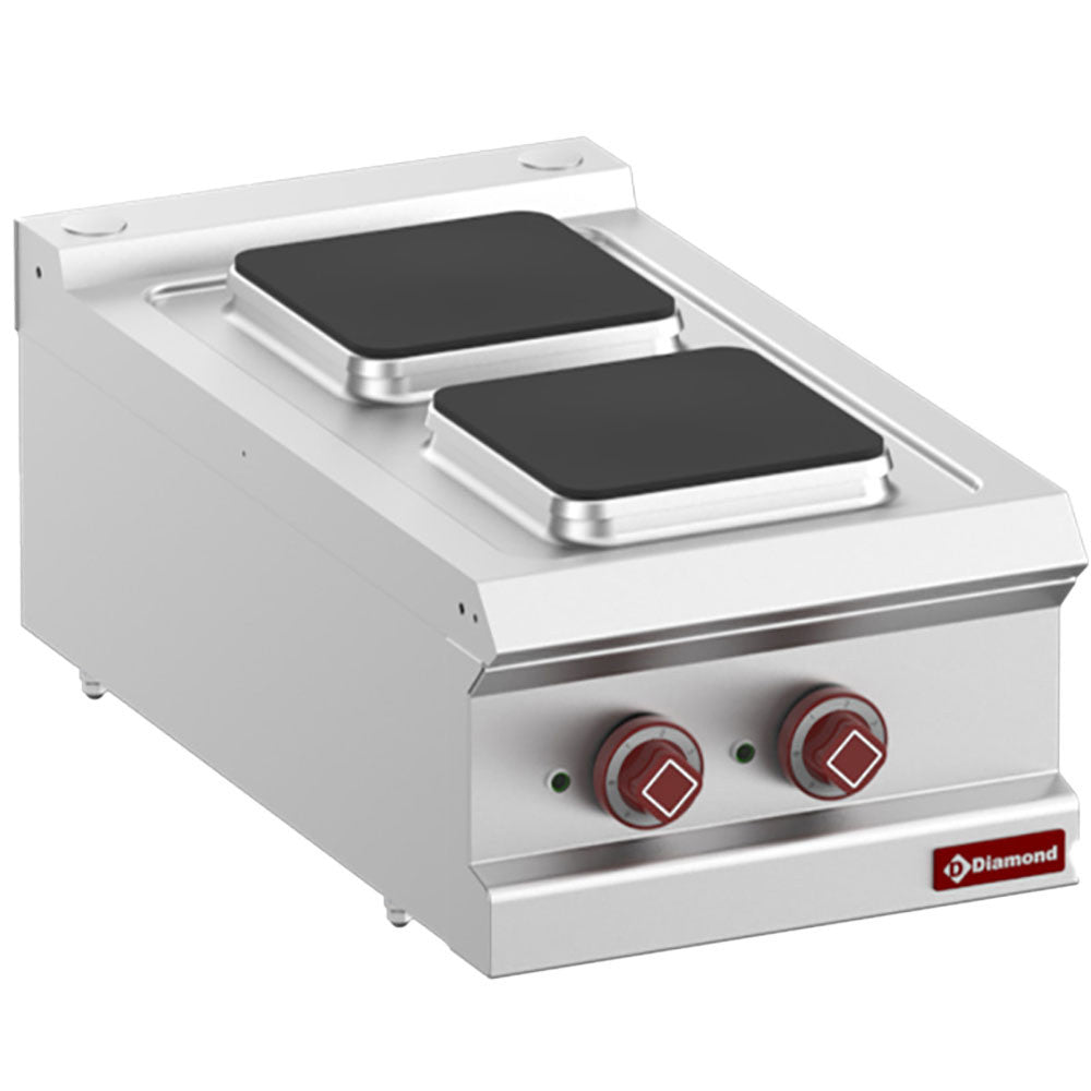 Cuisinière électrique 2 plaques carrées - Diamond