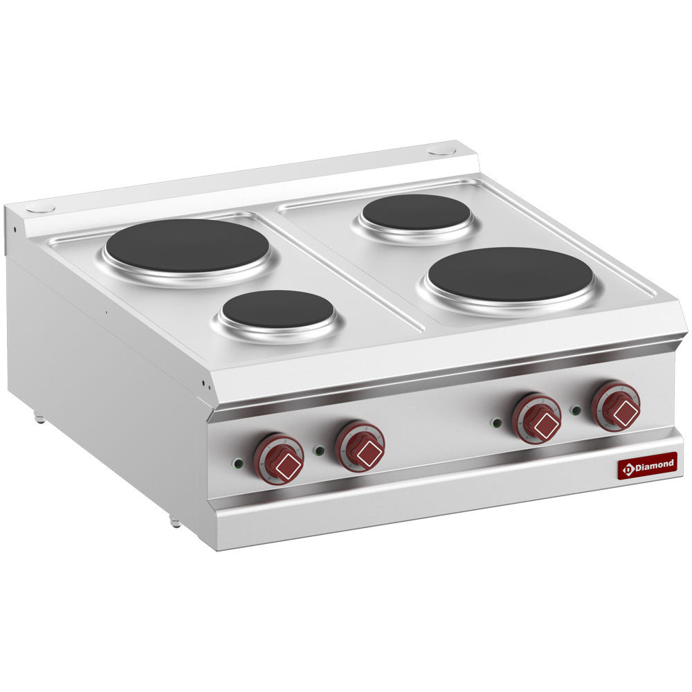 Cuisinière électrique 4 plaques rondes - Diamond
