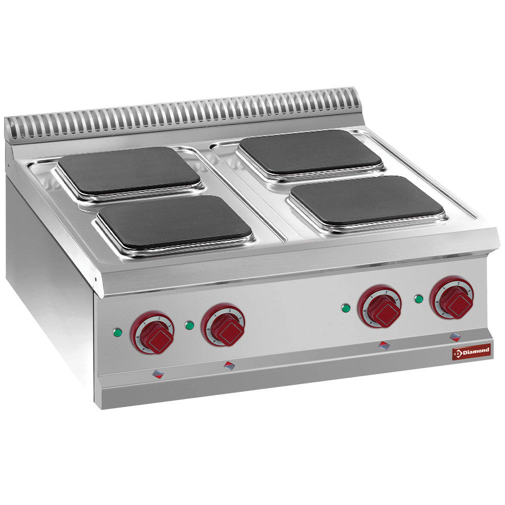 Cuisinière électrique 4 plaques carrées - Diamond