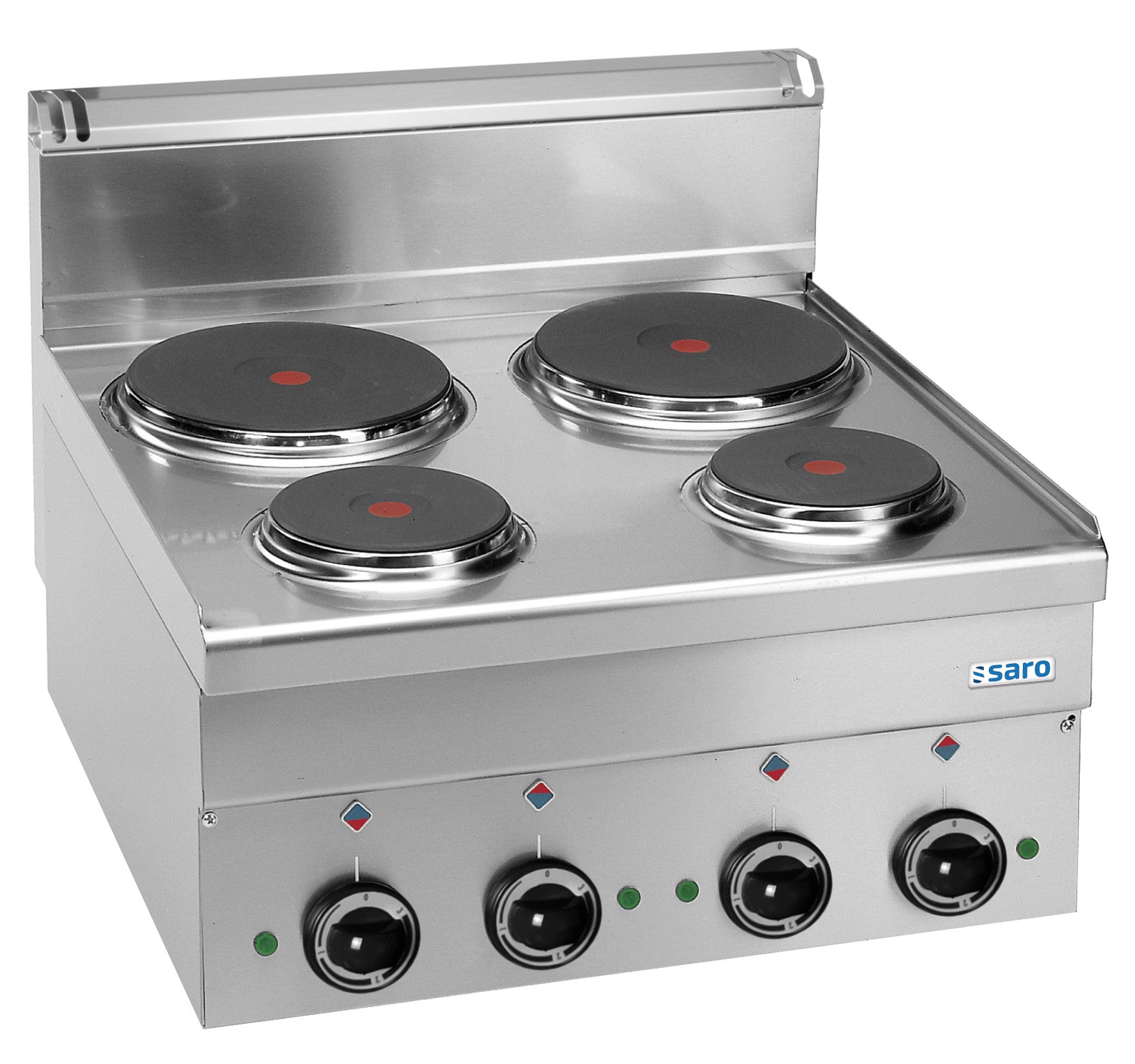 Cuisinière électrique - 4 zones - 4,1 kW - Plaques fonte 565x400x120 mm Saro - Réchaud électrique professionnel CHR - matériel cuisine pro - Cuistéo