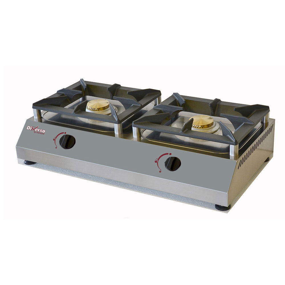 Réchaud de table gaz 2 feux vifs 5 kw - Diverso