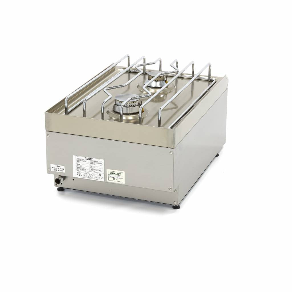 Cuisinière professionnelle - 2 brûleurs - Unité individuelle 700x400x597 mm 5 kW Maxima - vue 4 - Réchaud gaz pro CHR - Cuistéo