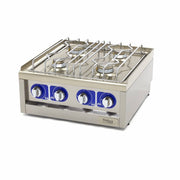 Cuisinière professionnelle - 4 brûleurs - Double unité 800x600x597 mm 2 kW Maxima - Réchaud gaz professionnel CHR - matériel cuisine pro - Cuistéo
