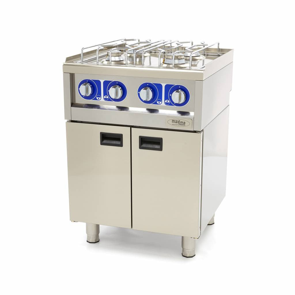Cuisinière professionnelle - 4 brûleurs - Double unité 800x600x597 mm 2 kW Maxima - vue 3 - Réchaud gaz pro CHR - Cuistéo