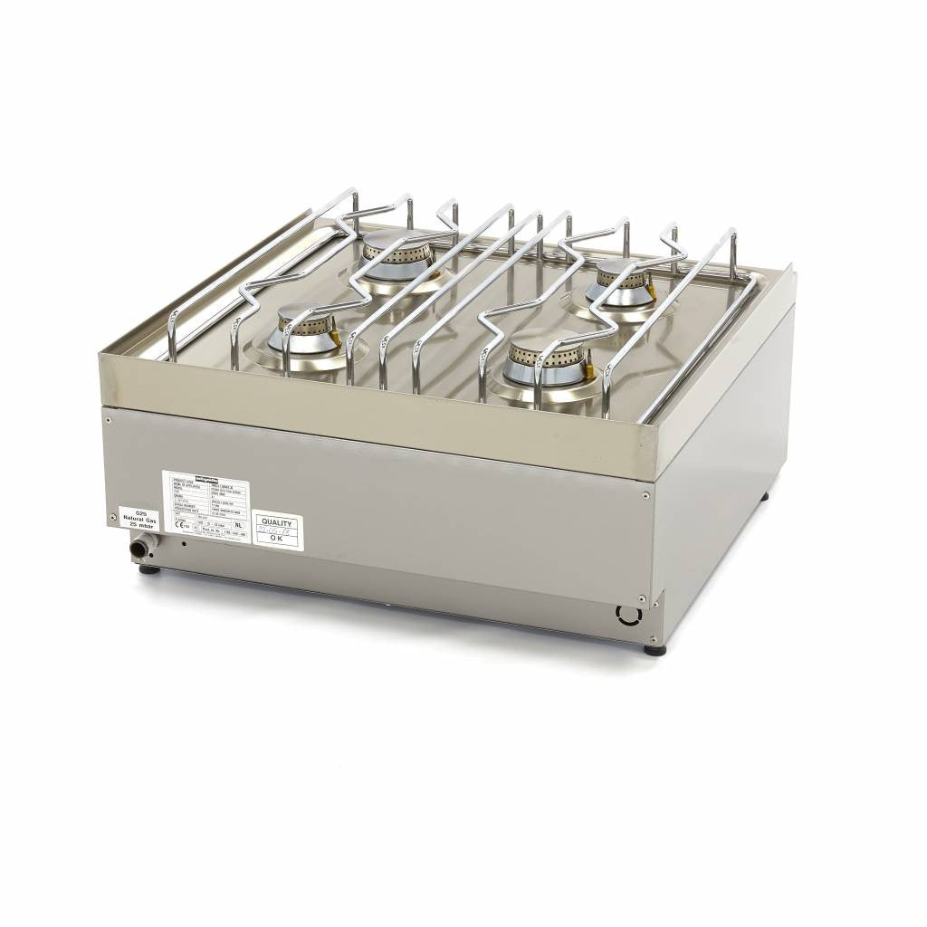 Cuisinière professionnelle - 4 brûleurs - Double unité 800x600x597 mm 2 kW Maxima - vue 4 - Réchaud gaz pro CHR - Cuistéo