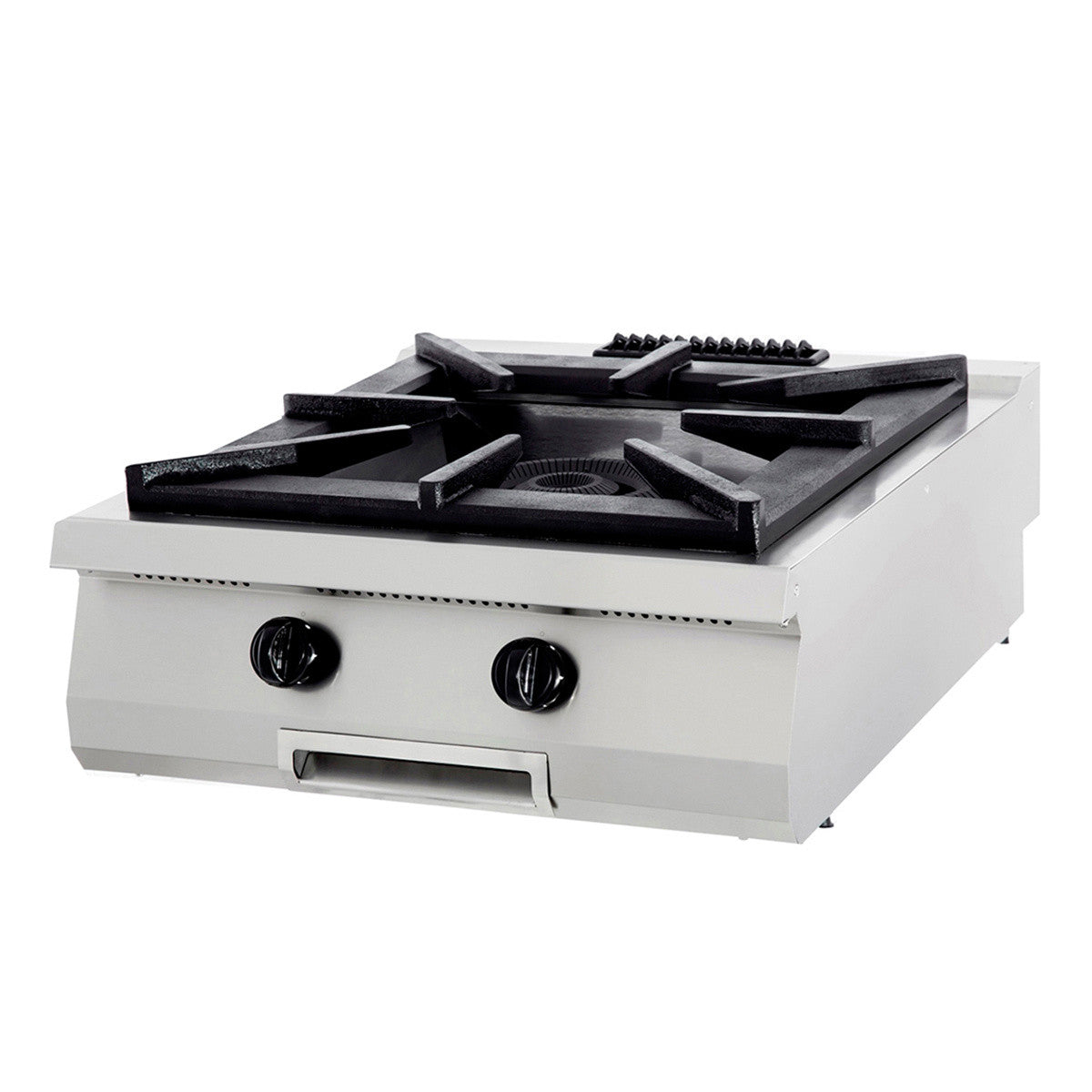 Cuisinière 1 brûleur - Double unité - Profondeur de 90 cm - Gaz Maxima - Réchaud gaz professionnel CHR - matériel cuisine pro - Cuistéo