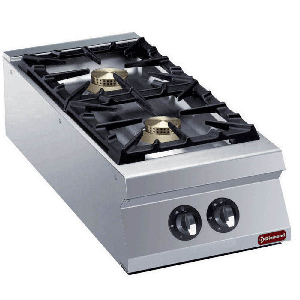 Cuisinière 2 feux vifs à gaz - Diamond