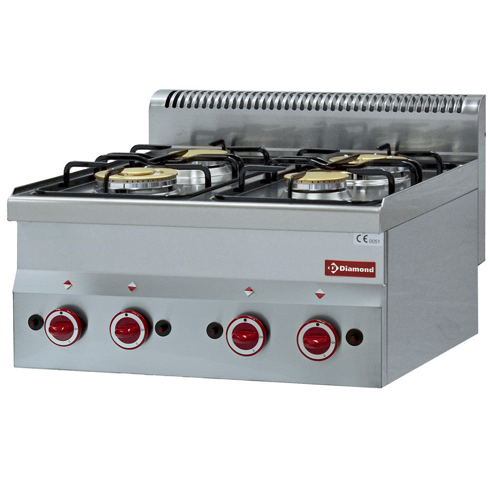Cuisinière 4 feux gaz - Diamond