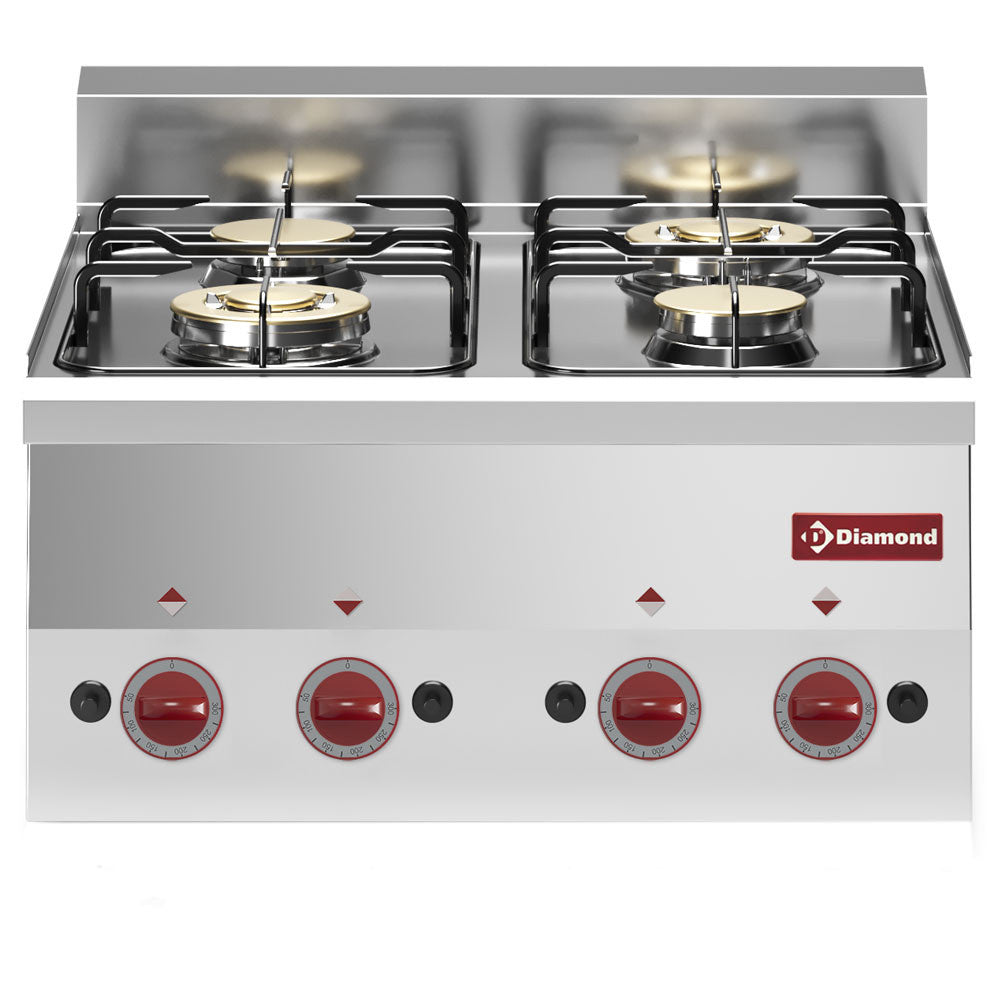 Cuisinière 4 feux gaz - Diamond
