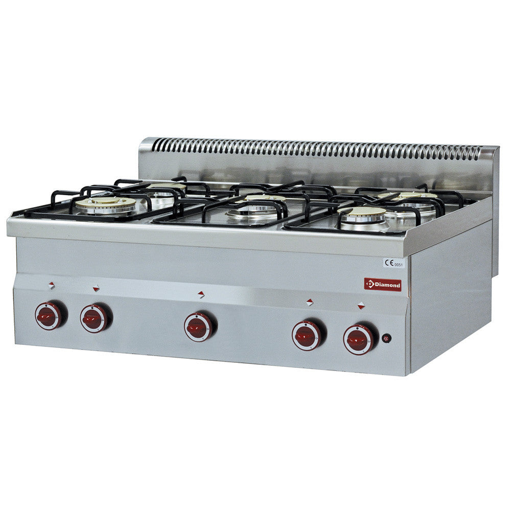 Cuisinière 5 feux gaz - Diamond