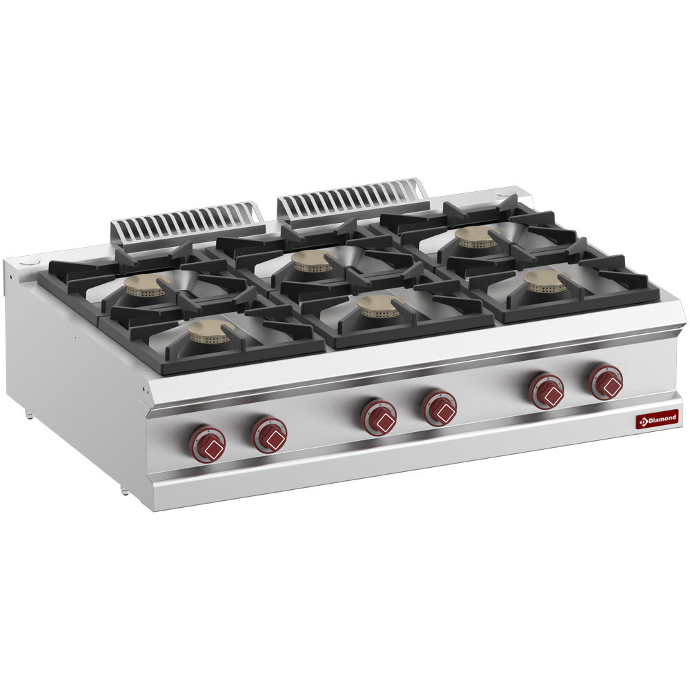 Cuisinière gaz 6 feux vifs - Diamond