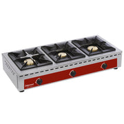 Réchaud de table - 3 feux vifs 7 + 5 + 7 kw - Diamond