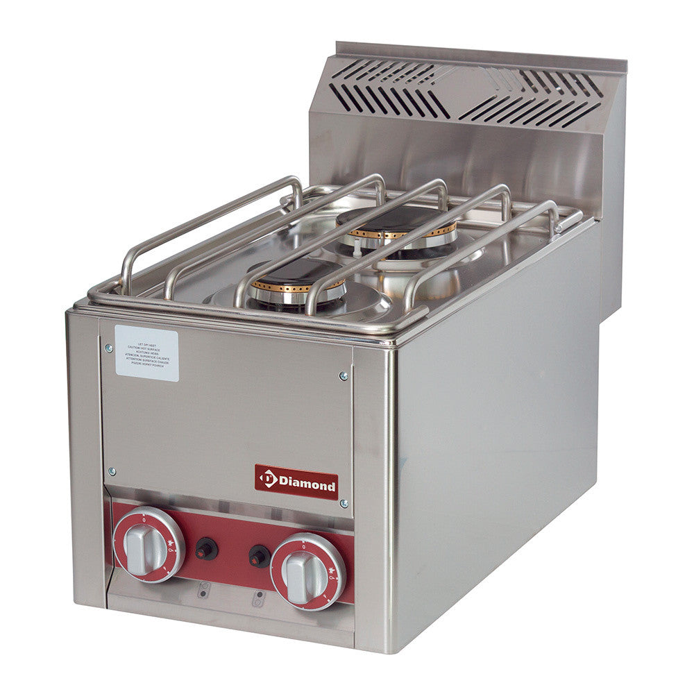 Cuisinière 2 feux gaz - top - Diamond