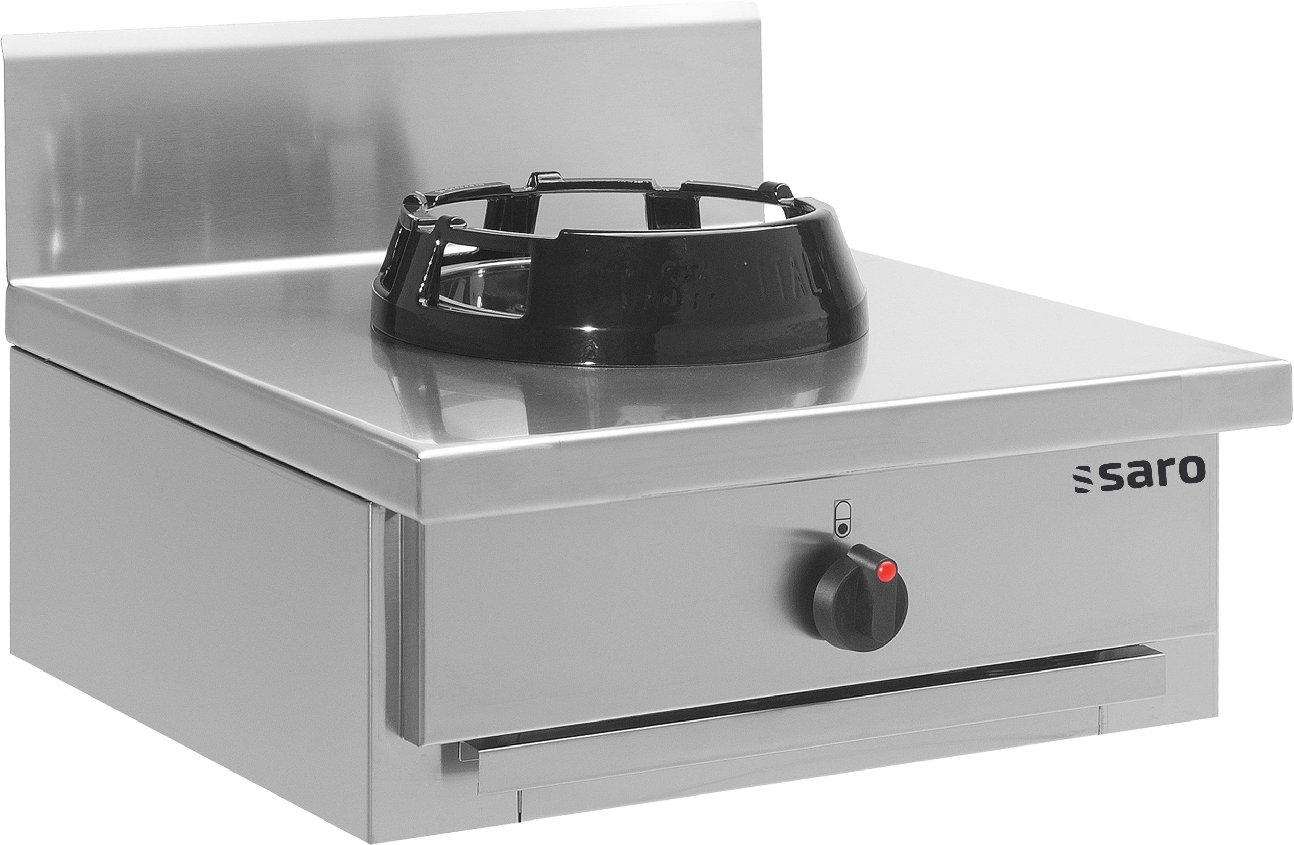 Cuisinière Wok - Gaz - 21 kW - Table - Acier Inoxydable - CC/01.BB 340x450x120 mm Saro - Réchaud wok professionnel CHR - matériel cuisine pro - Cuistéo
