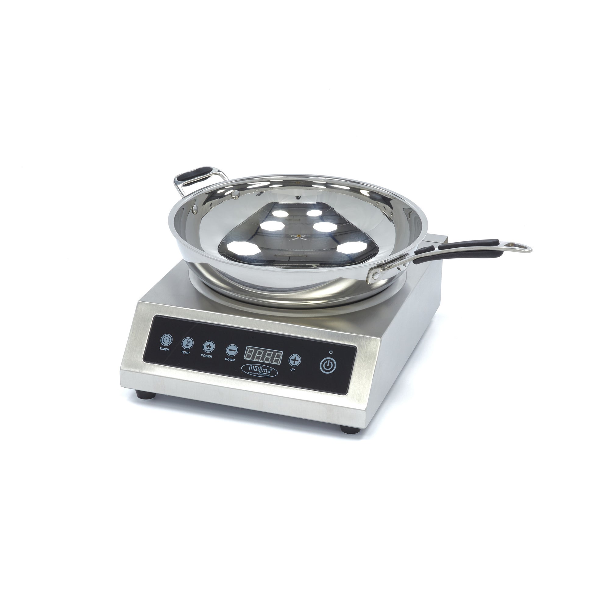 Cuisinière à wok - diam 26cm - 3500W - Induction Maxima - vue 3 - Réchaud wok pro CHR - Cuistéo