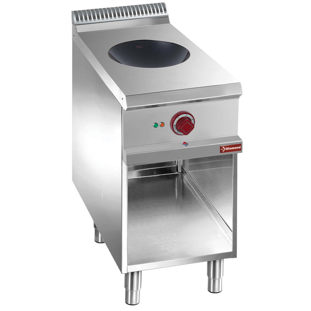 Wok induction sur armoire ouverte - Diamond