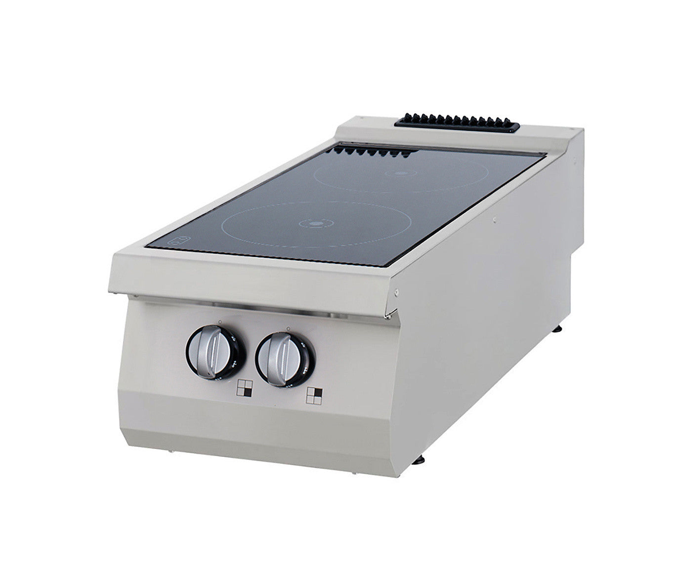 Cuisinière infrarouge - 2 brûleurs - Double unité - Profondeur de 70 cm - Électrique 1.5 L 7.0 kW Maxima - Plancha électrique professionnel CHR - matériel cuisine pro - Cuistéo