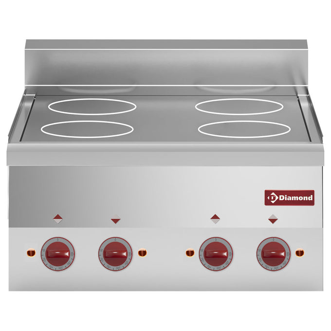 Cuisinière vitrocéramique 4 plaques - Diamond
