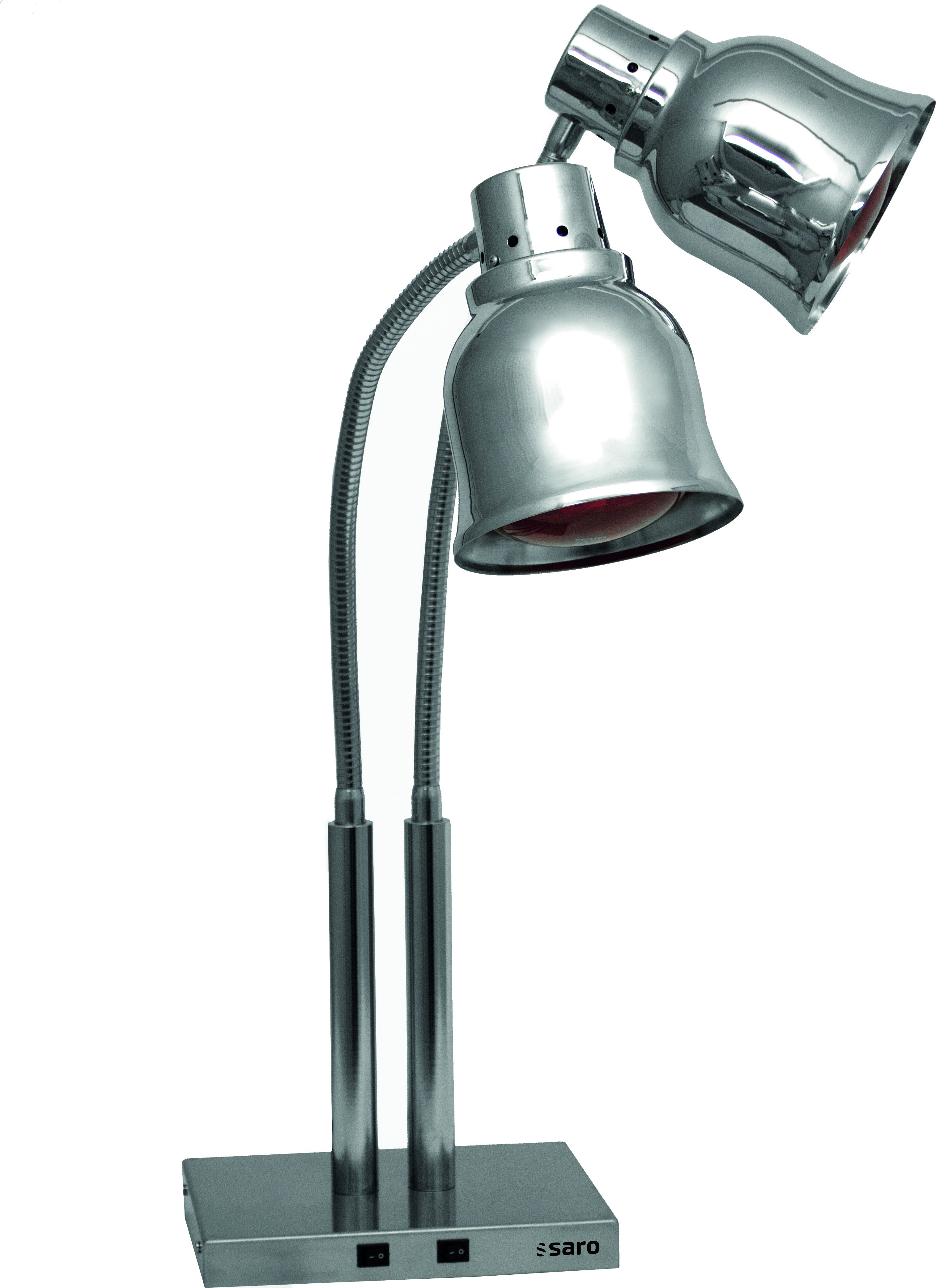 Lampe chauffante PLC 500 - Double col de cygne - 0,5 kW Saro - Lampe chauffante professionnel CHR - matériel cuisine pro - Cuistéo