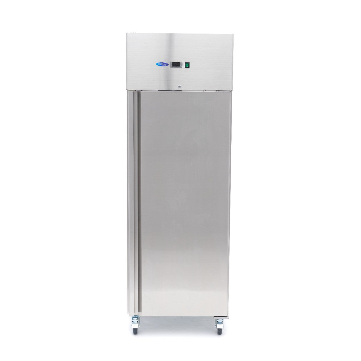 Réfrigérateur - 600 L - 3 étagères réglables (2/1 GN) - acier inoxydable - sur roulettes - Maxima