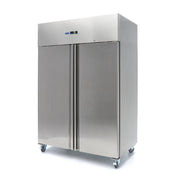 Réfrigérateur - 1200 L - 6 étagères réglables (2/1 GN) - acier inoxydable - sur roulettes - Maxima
