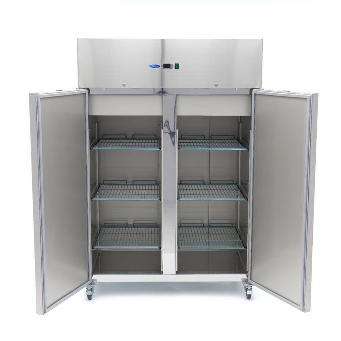 Armoire réfrigérée négative - Congélateur - 1200 L - 6 étagères réglables (2/1 GN) - acier inoxydable - sur roulettes - Maxima