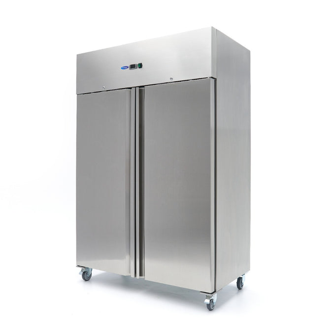 Réfrigérateur - 800 L - 6 étagères réglables - acier inoxydable - sur roulettes - Maxima