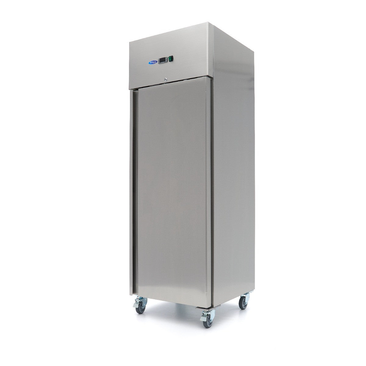 Réfrigérateur - 400 L - 3 étagères réglables (1/1 GN) - acier inoxydable - sur roulettes - Maxima