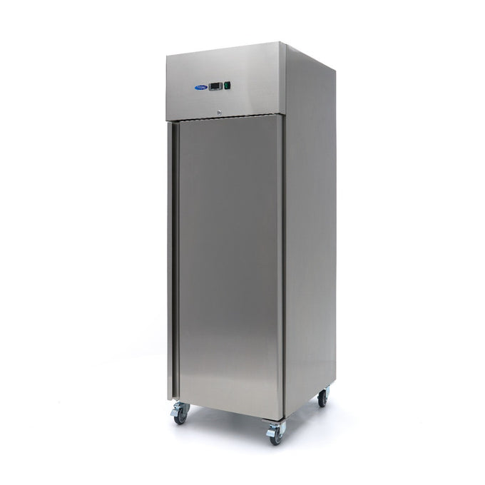 Armoire réfrigérée négative - Congélateur - 400 L - 3 étagères réglables - acier inoxydable - sur roulettes - Maxima