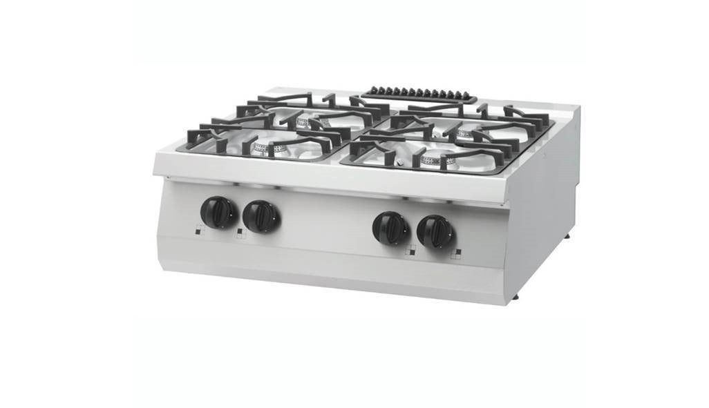 Heavy Duty cuisinière - 4 brûleurs - unité double - profondeur 70 cm - 24 kW - gaz - Maxima