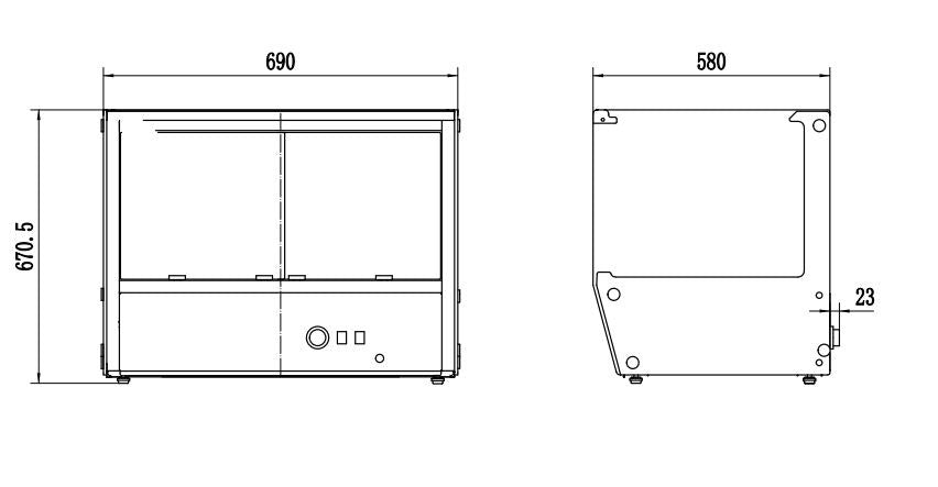 Vitrine chauffante 174l 868x580x671 mm Combisteel - vue 3 - Vitrine chaude pro CHR - Cuistéo