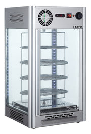 Présentoir chauffant LUNA - 108L - 4 grilles rotatives - 1,2 kW Saro - Vitrine chaude professionnel CHR - matériel cuisine pro - Cuistéo