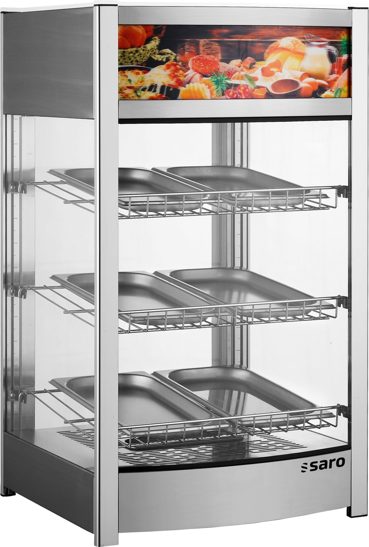 Vitrine chauffante FINN - 97L - 3 grilles - Contrôle analogique - 1,2 kW Saro - Vitrine chaude professionnel CHR - matériel cuisine pro - Cuistéo