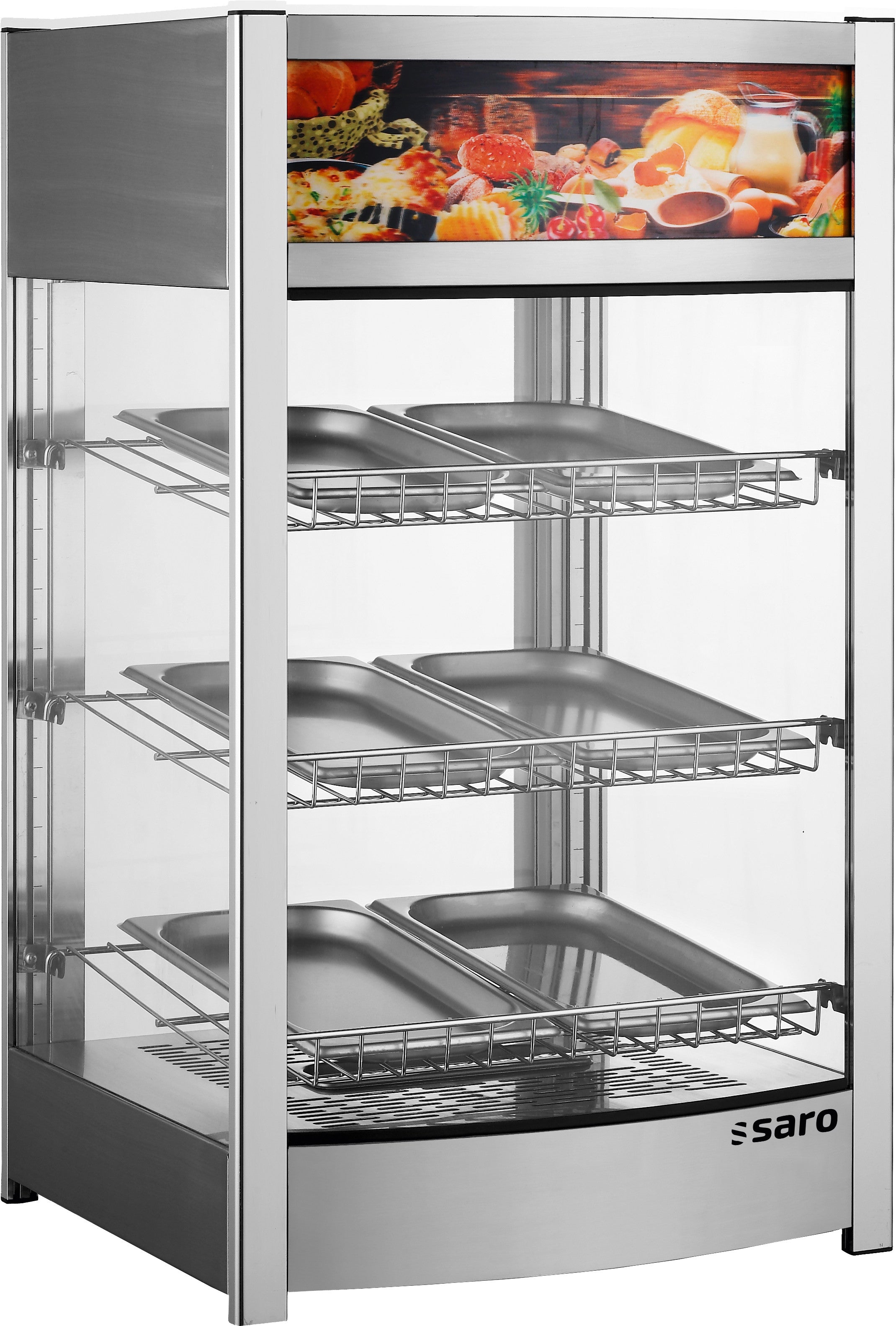 Vitrine chauffante FINN - 97L - 3 grilles - Contrôle analogique - 1,2 kW Saro - Vitrine chaude professionnel CHR - matériel cuisine pro - Cuistéo