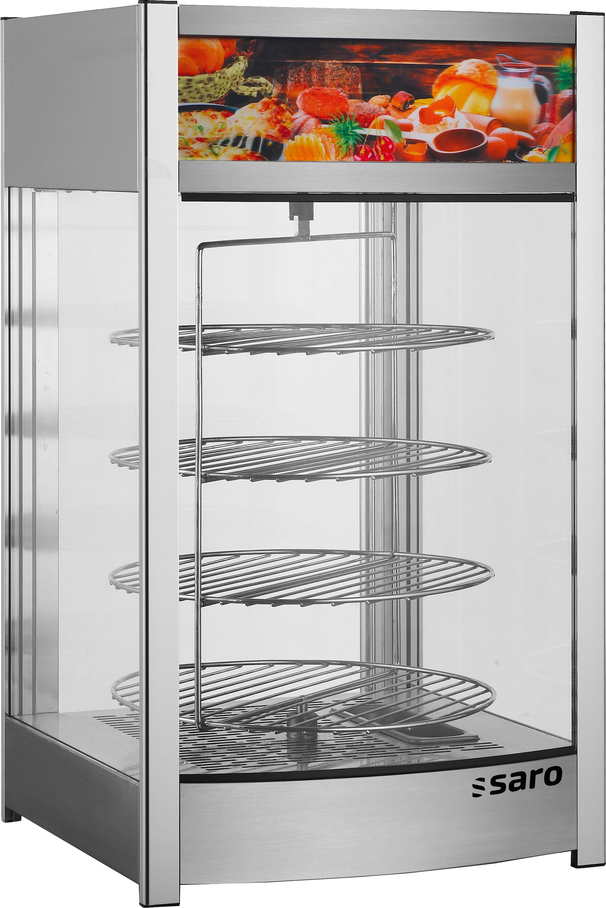Vitrine chauffante NIKLAS - 97L - 4 grilles rotatives - 1,2 kW Saro - Vitrine chaude professionnel CHR - matériel cuisine pro - Cuistéo
