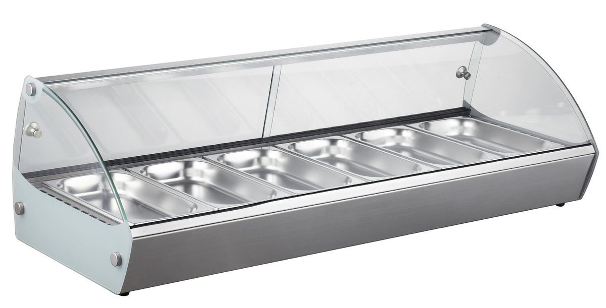 Vitrine chauffante MARIE 6 - 68L - 6 GN 1/3 - 0,8 kW Saro - Vitrine chaude professionnel CHR - matériel cuisine pro - Cuistéo
