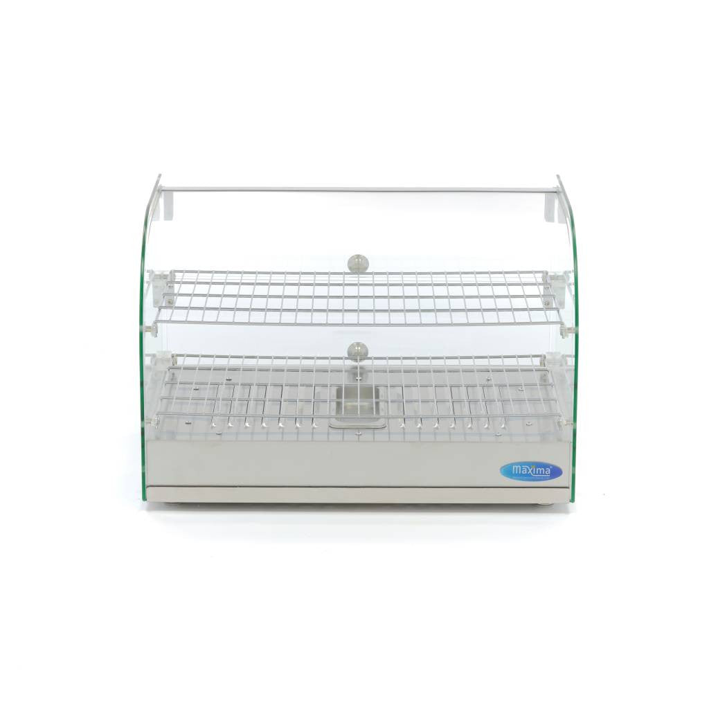 Vitrine chauffante pour aliments - 45L - 55cm - 2 étagères inox 800 W Maxima - vue 3 - Vitrine chaude pro CHR - Cuistéo