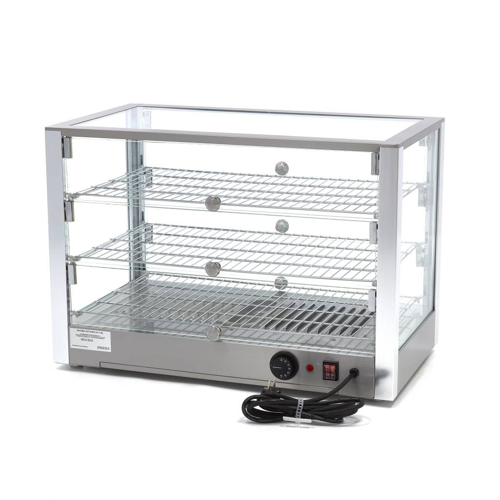 Présentoir chauffant pour aliments - 115 L - 70 cm - 3 étagères 800 W Maxima - vue 3 - Vitrine chaude pro CHR - Cuistéo
