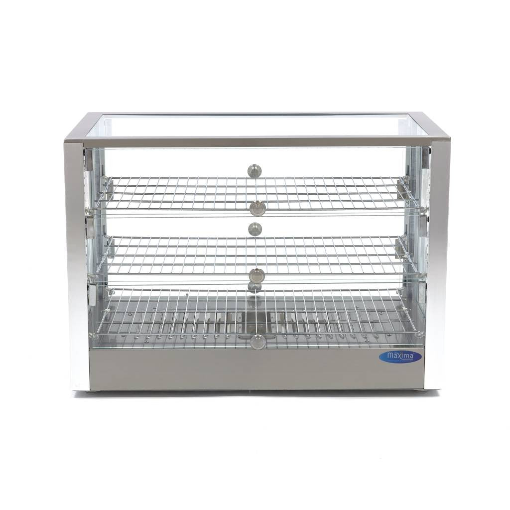 Présentoir chauffant pour aliments - 115 L - 70 cm - 3 étagères 800 W Maxima - vue 5 - Vitrine chaude pro CHR - Cuistéo