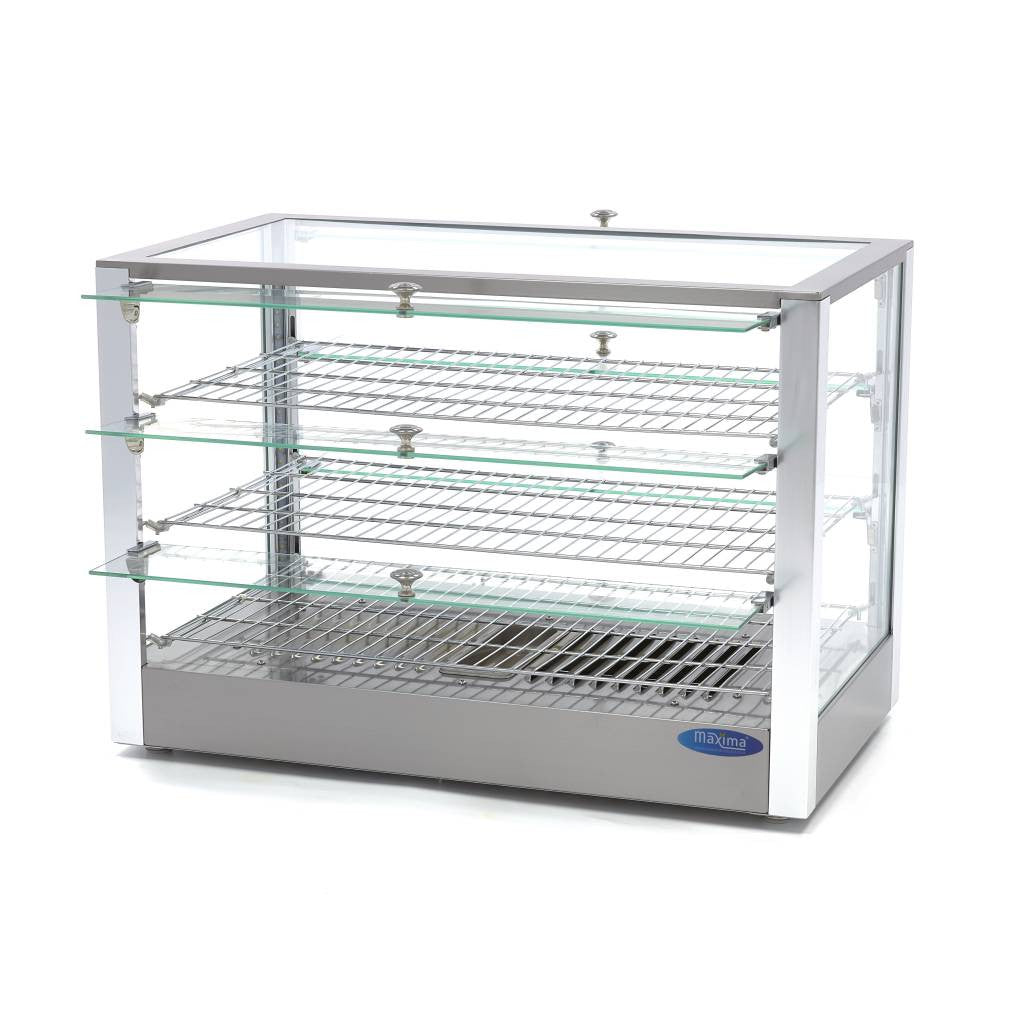 Présentoir chauffant pour aliments - 115 L - 70 cm - 3 étagères 800 W Maxima - vue 6 - Vitrine chaude pro CHR - Cuistéo