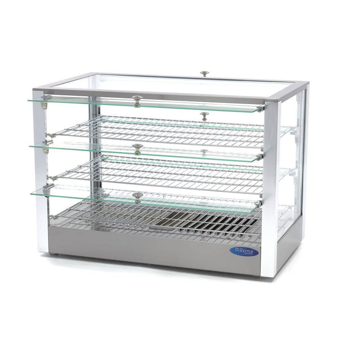 Présentoir chauffant pour aliments - 115 L - 70 cm - 3 étagères 800 W Maxima - vue 6 - Vitrine chaude pro CHR - Cuistéo