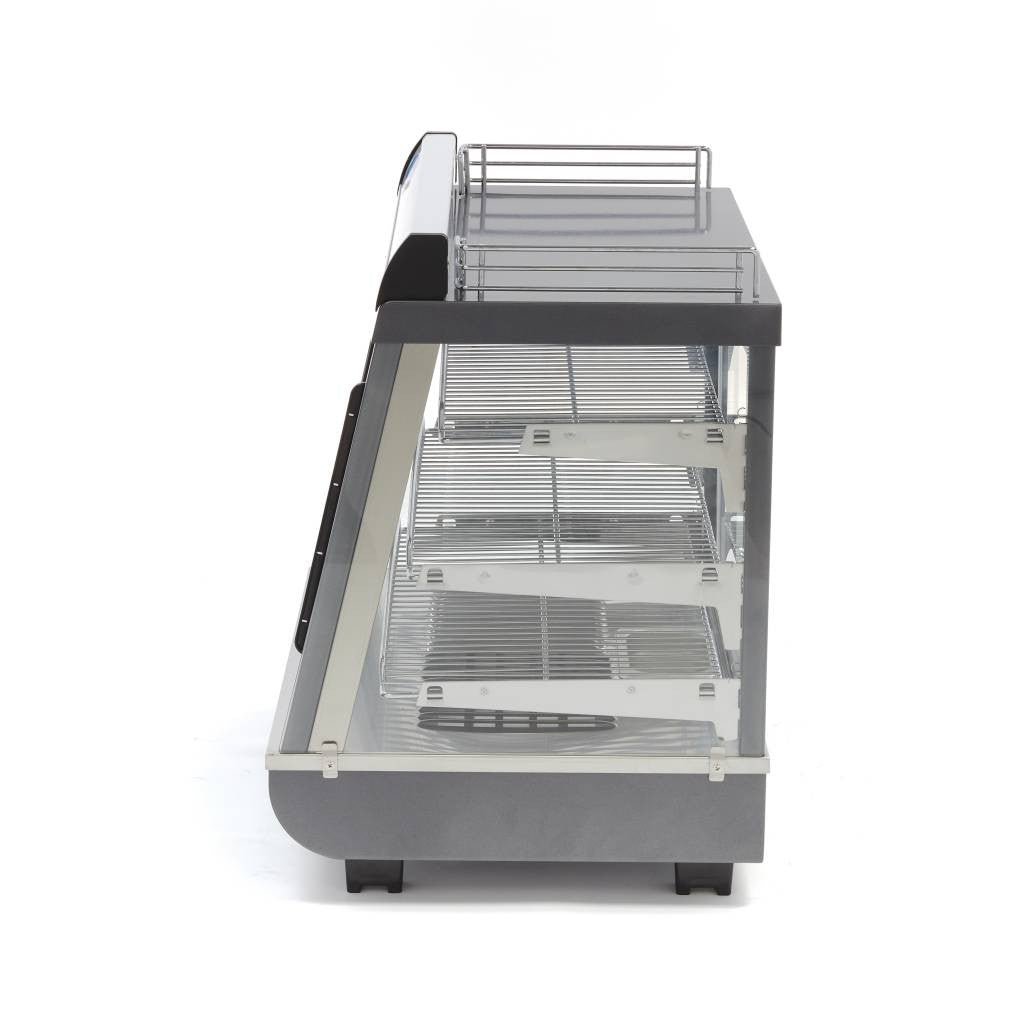Vitrine chauffante pour aliments - 96L - 67,5cm - 3 étagères inox 1000 W Maxima - vue 4 - Vitrine chaude pro CHR - Cuistéo